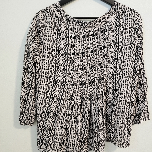 Anthropologie sz 4 boho pleats swing blouse - Picture 4 of 8